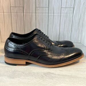 Stacy Adams Dunbar-Wingtip Men's Black Oxfords 10M